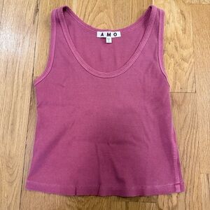 AMO | Crop Ribbed Tank, S